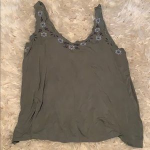 Olive American Eagle tank top